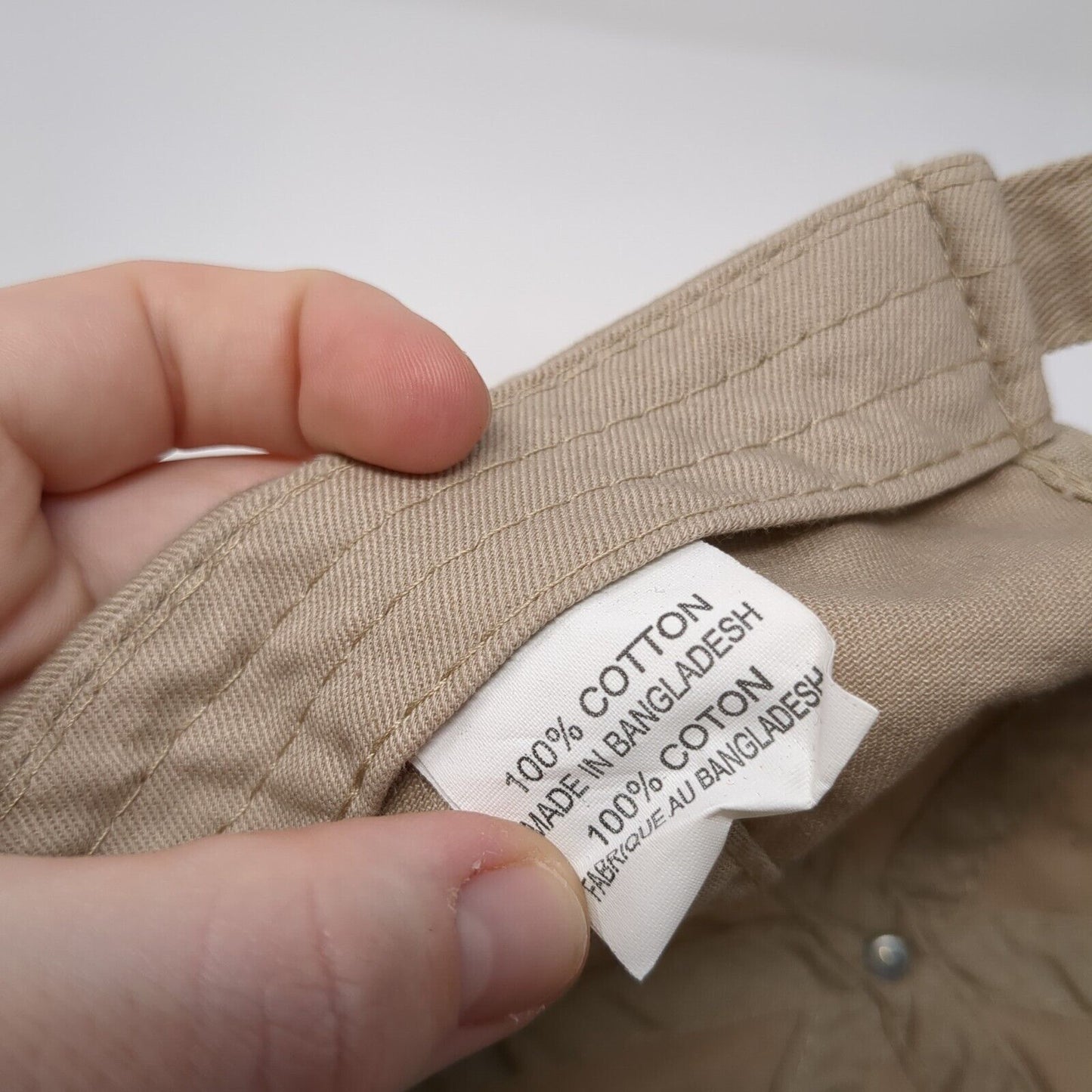 Kingdom Worker Slideback Hat Tan One Size Adjustable Embroidered 6 Panel Cotton