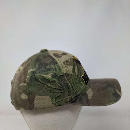 US Navy Strapback Hat Camouflage OSFA Adjustable Embroidered 6 Panel Cursedi