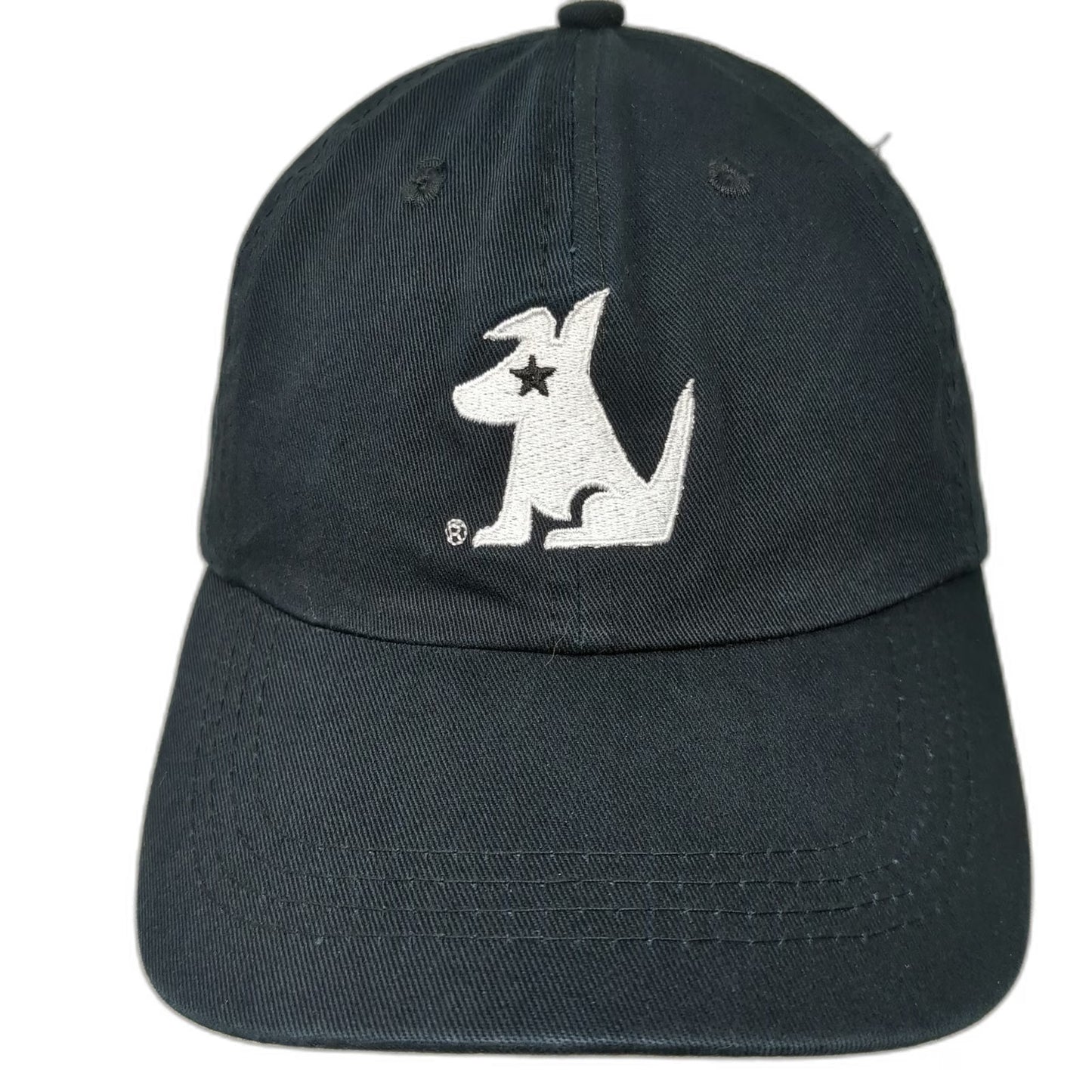 Sirius Satellite Radio Dog Logo Baseball Cap Black One Size Slideback Strap Hat