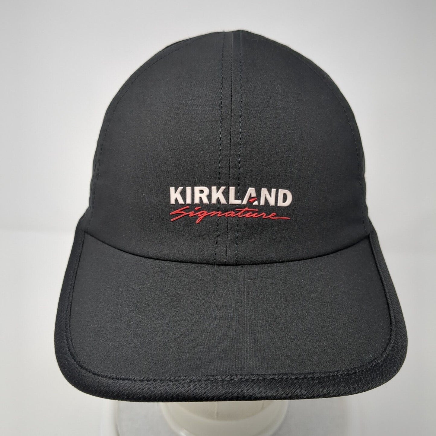 Kirkland Signature Strapback Hat Black One Size Perforated Solid