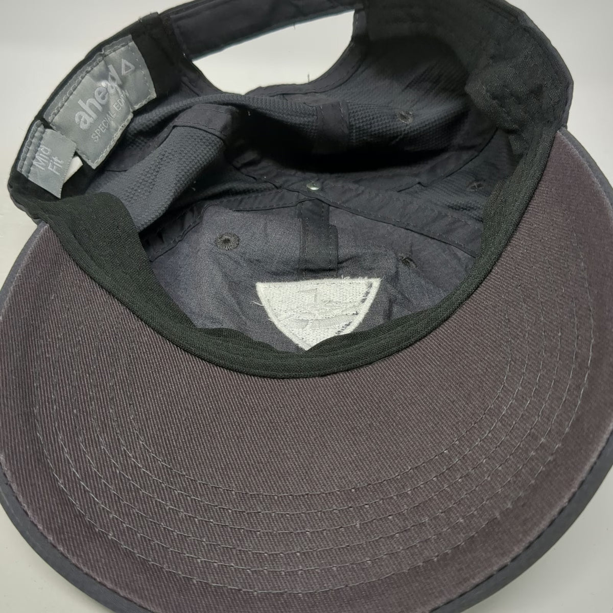 ahead Baseball Cap Gray One Size Topgolf Embroidered Logo Polyester Spandex Hat