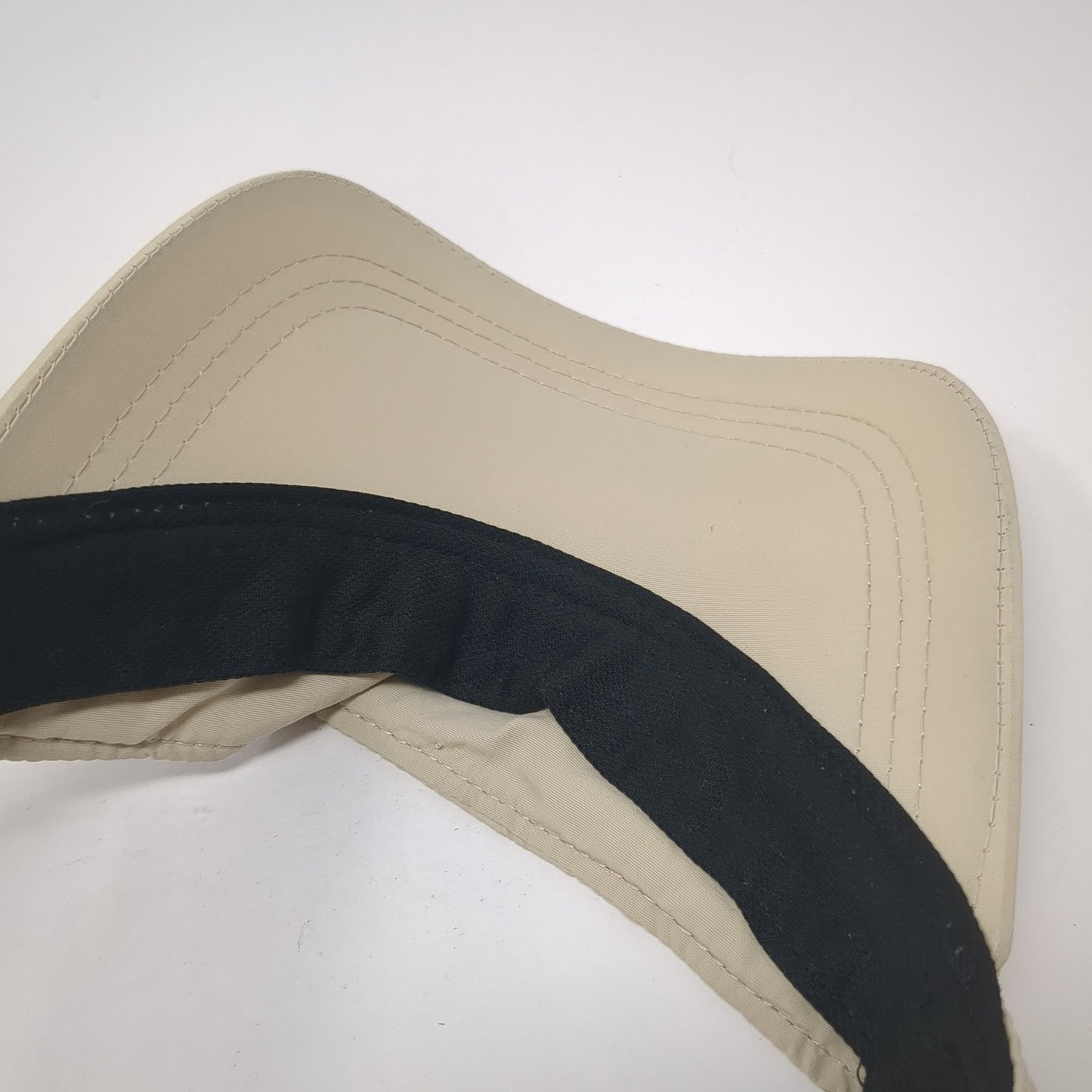 All American Fisherman Sun Visor Hat Beige One Size Adjustable Strap Signatures