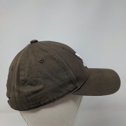 Adidas Slideback Hat Brown OSFM Adjustable Embroidered Vented Holes 6 Panel