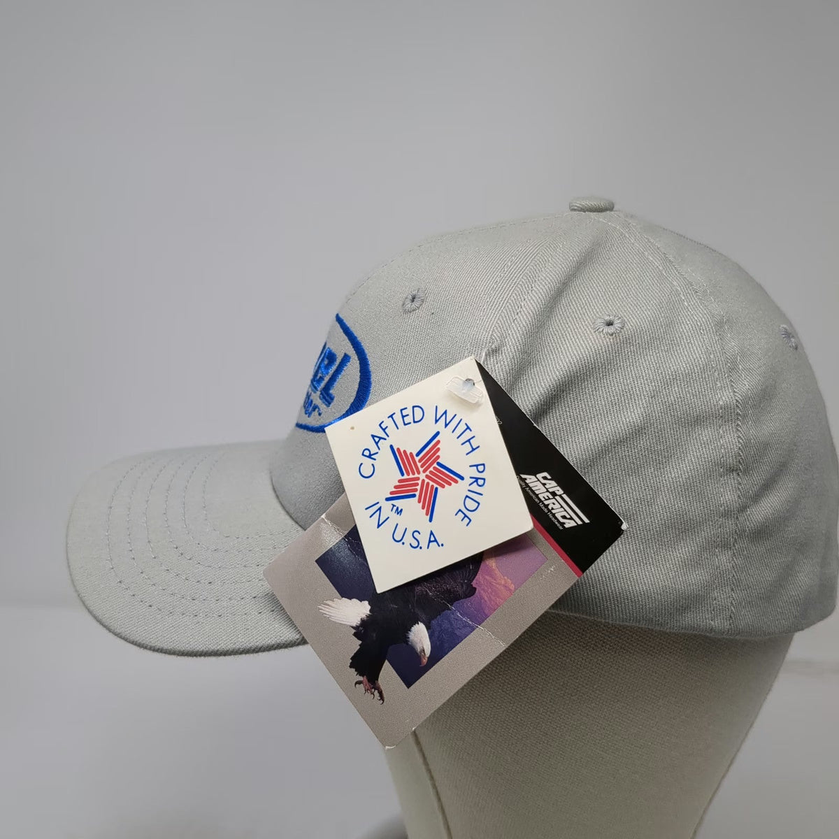 Cap America Baseball Cap Gray Propel Fitness Water Made in USA Blue Hat W/Tags