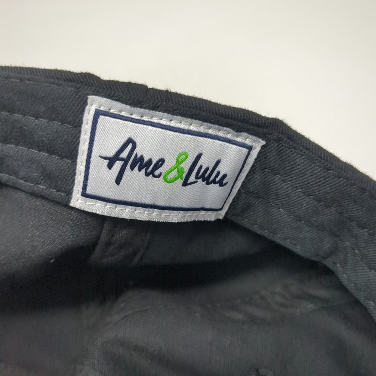 Ame & Lulu Geiger Baseball Cap Black One Size Chevron Underbrim Strapback Hat