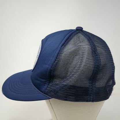 Headwear II Trucker Hat Blue One Size Mesh Back Nebraska Cattle Feeders Patch