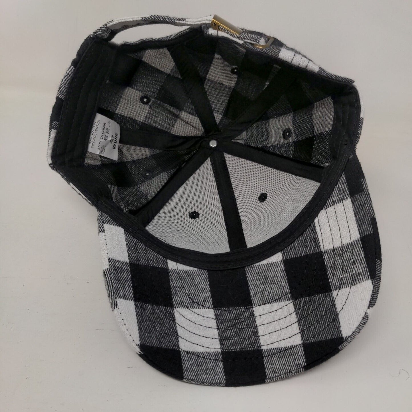 Wuke Slideback Hat Multicolor One Size Adjustable Buffalo Plaid Check