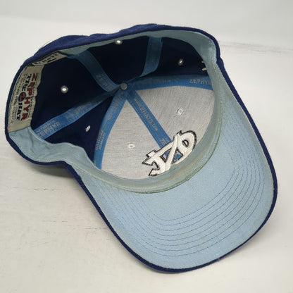 North Carolina Tar Heels NCAA Zephyr Cap Blue 7 Fitted Wool Blend Foot Logo Hat