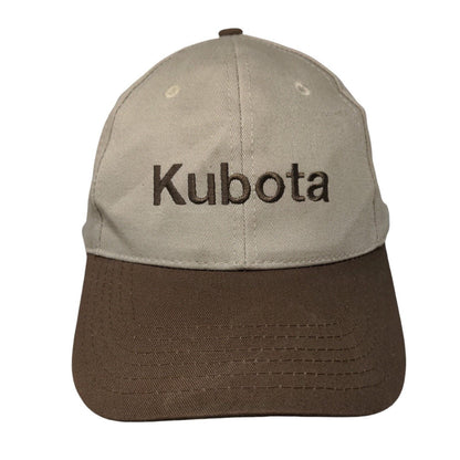 Kubota R&M Tractor Strapback Hat Tan One Size Colorblock K-Products