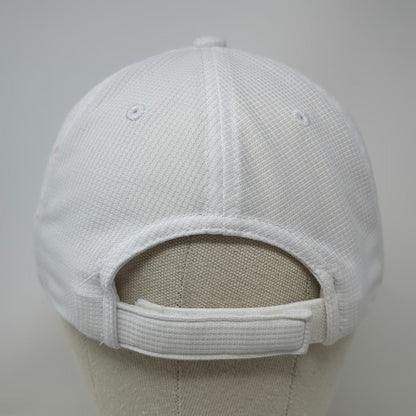 Port Authority Baseball Cap White OSFM Camp Starlight Blue Strapback Hat Logo