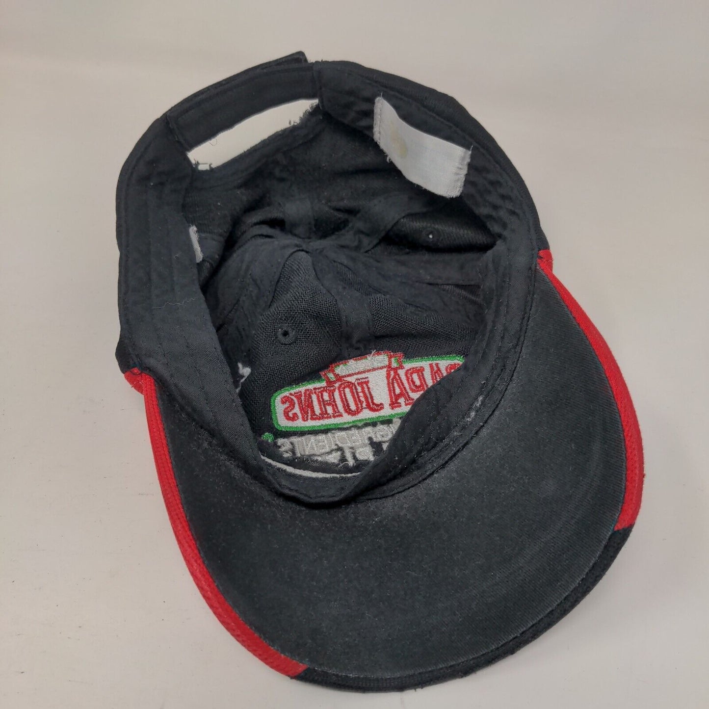 Papa John's Pizza Strapback Hat Black One Size Embroidered Adjustable
