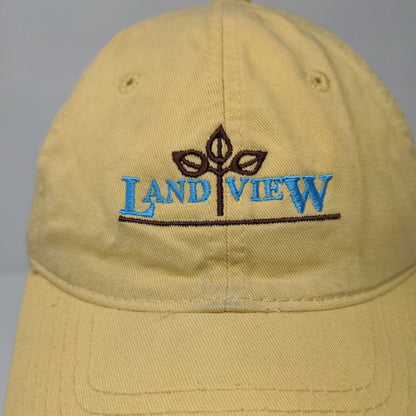 Land View Slideback Hat Yellow OSFA Embroidered Drift Creek Outdoors