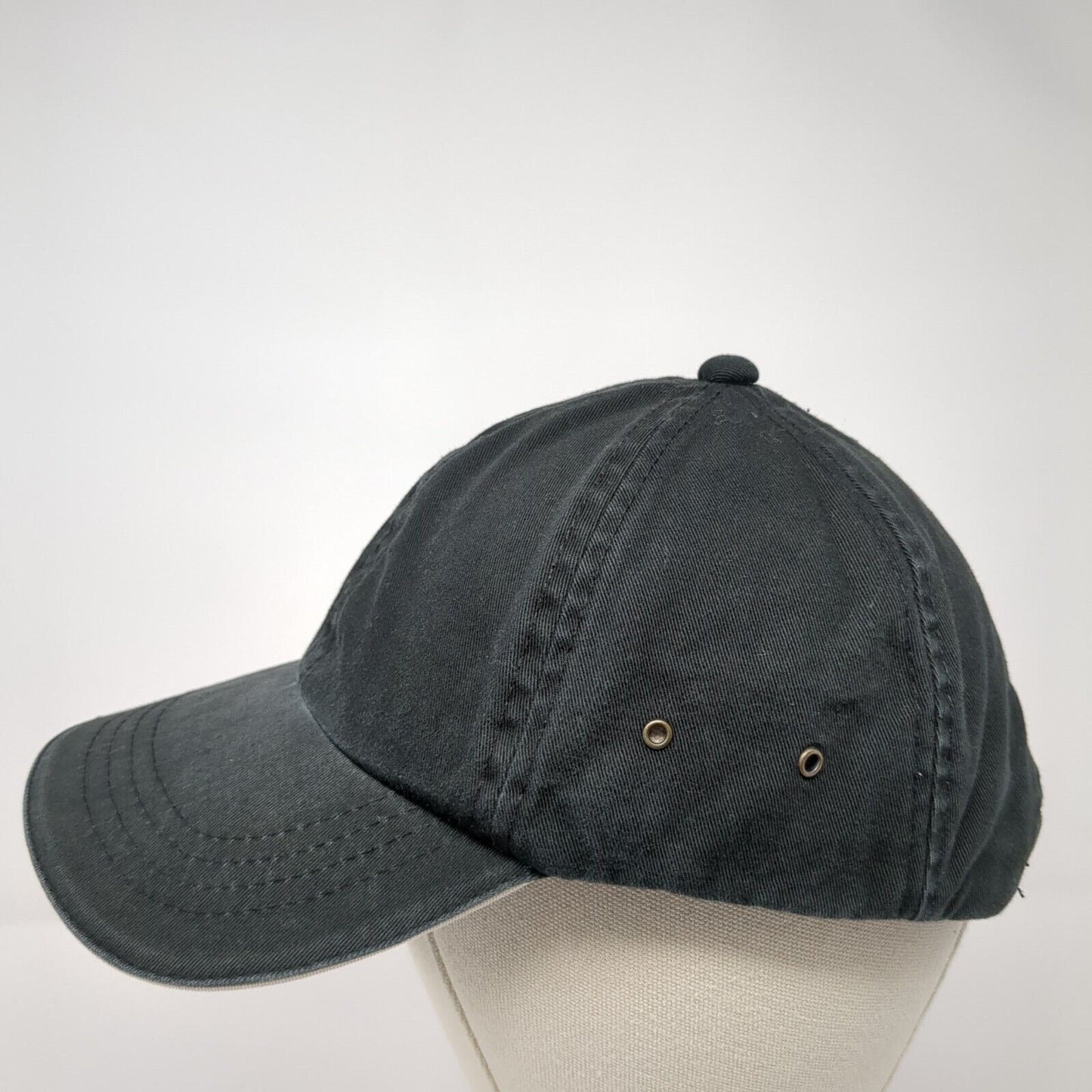 Dorfman Pacific Headwear Strapback Hat Black One Size Adjustable Blank