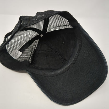 Unbranded Strapback Trucker Hat Black One Size Adjustable Mesh Back Blank
