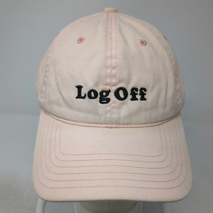 Aeropostale Baseball Cap Pink One Size Log Off Embroidered Cotton Slideback Hat