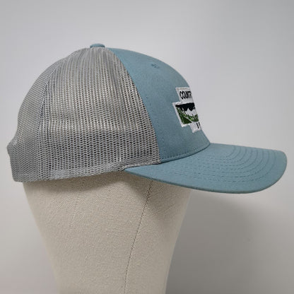 Richardson Trucker Hat Blue S Country Natural Beef Mesh Snapback Patch