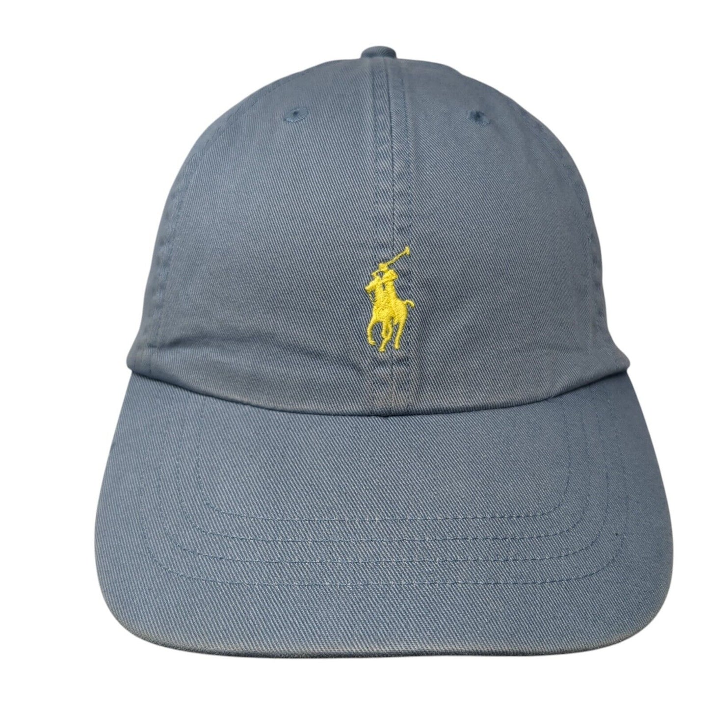 Polo Ralph Lauren Slideback Hat Blue One Size Small Pony Leather Strap