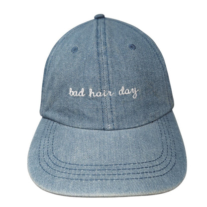 Bad Hair Day Strapback Hat Blue OSFM Adjustable Embroidered David and Young