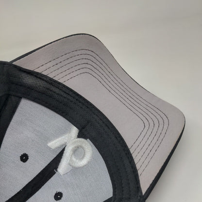 Y6 Strapback Hat Black OSFM Embroidered Moisture Wicking UV Coating