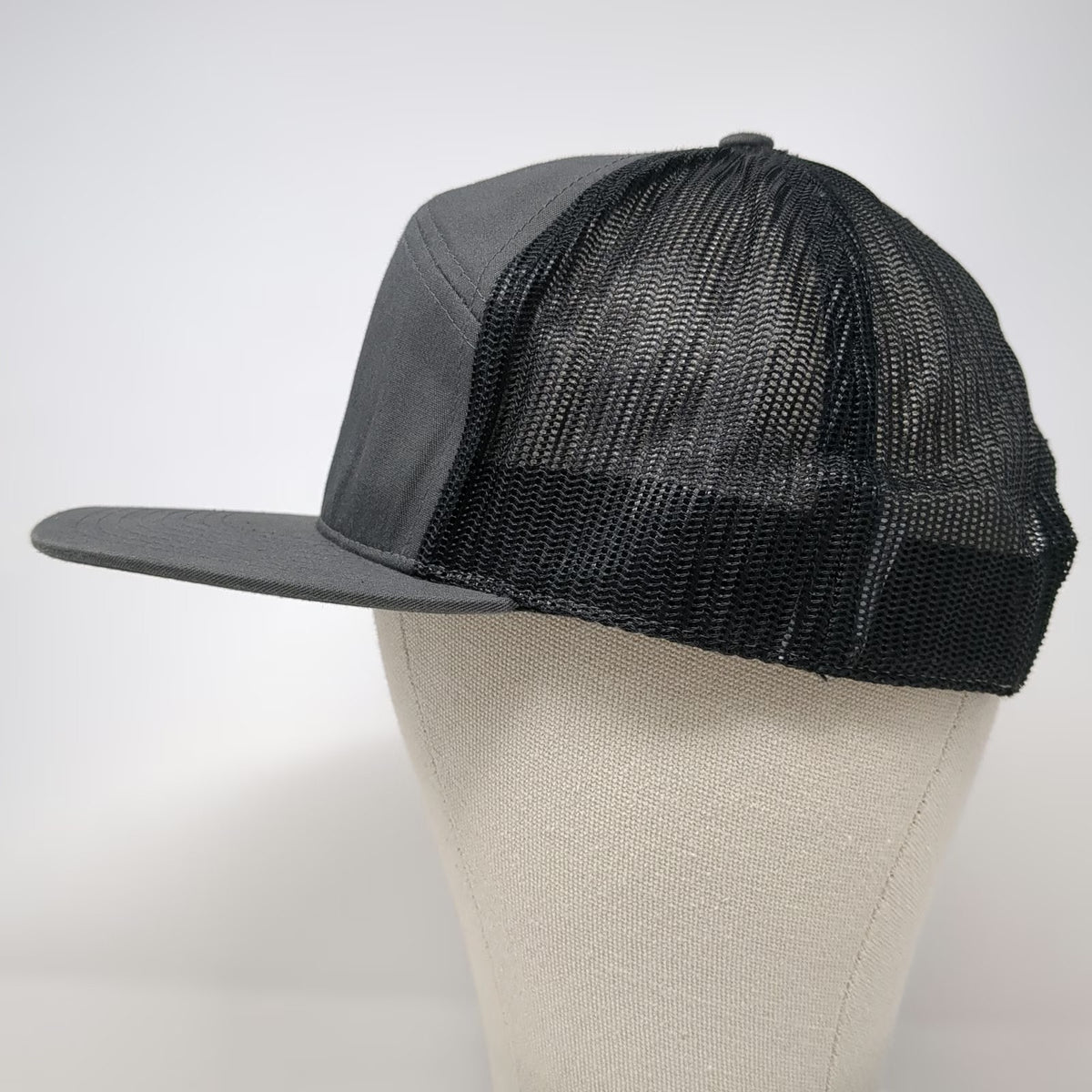 Richardson Trucker Hat Gray Black Orange OSFM Mesh Snapback Burnt River Farms