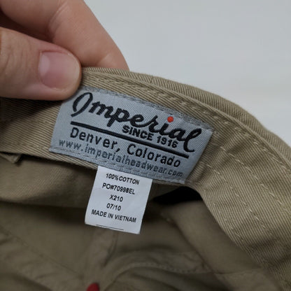 The Tartan Slideback Hat Tan One Size Adjustable Embroidered 6 Panel Imperial