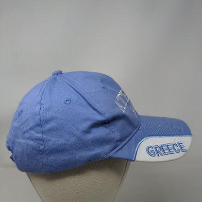 Athens Greece Strapback Hat Blue 58cm Adjustable Embroidered Patriotic 6 Panel