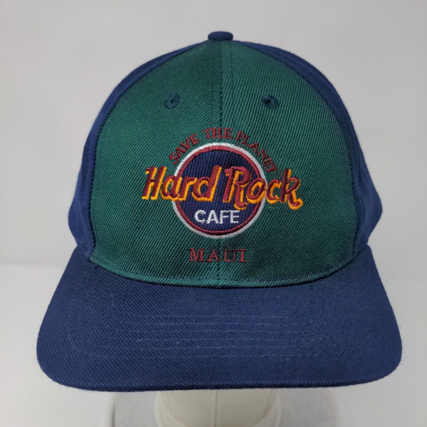 Hard Rock Cafe Maui Snapback Hat Multi OSFA Save The Planet Colorblock