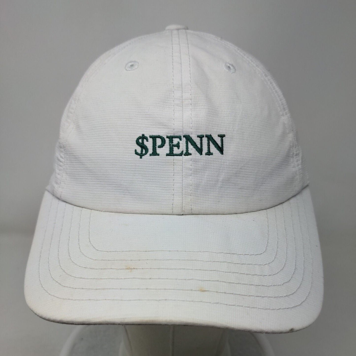 Spenn Strapback Hat White One Size Adjustable Embroidered American Needle