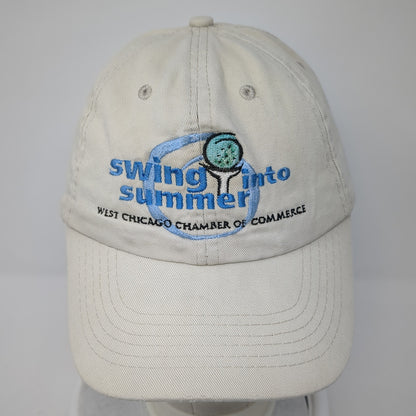 Swing Into Summer West Chicago Chamber Of Commerce Baseball Cap Beige OS AMC