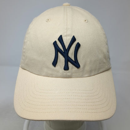 New York Yankees MLB '47 Baseball Cap Beige Blue One Size Slideback Embroidered