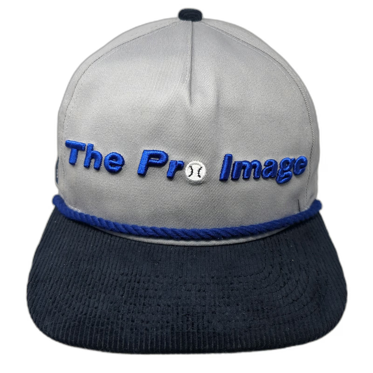 New Era 5 Panel Gray Blue Hat One Size Corduroy Brim Rope Pro Image Sports Boise