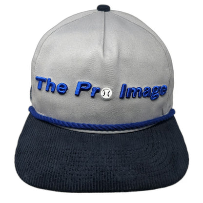 New Era 5 Panel Gray Blue Hat One Size Corduroy Brim Rope Pro Image Sports Boise