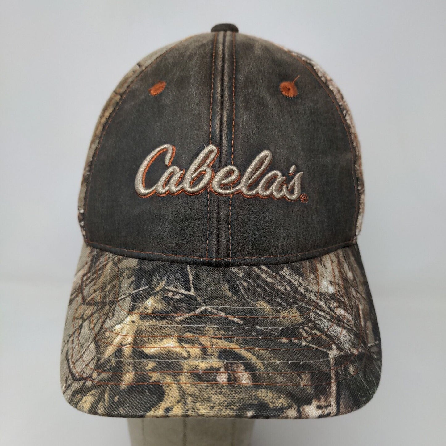 Cabela's Men's Strapback Camo Hat Size OSFM Embroidered Logo