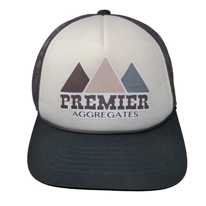 Premier Snapback Trucker Hat Gray One Size Adjustable Mesh Back Richardson