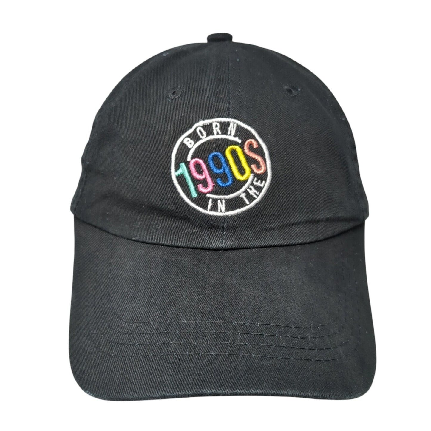 Born In The 1990s Slideback Hat Black One Size Adjustable Embroidered