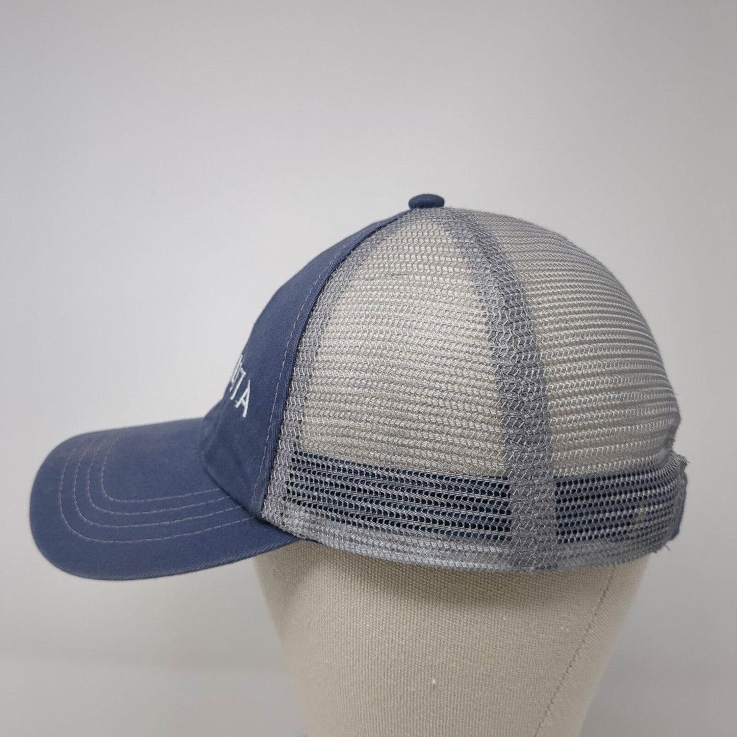 Athleta Strapback Trucker Hat Blue One Size Adjustable Mesh Back Paramount