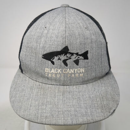 Richardson Trucker Hat Gray L Mesh Snapback Black Canyon Trout Farm Fishing Fish