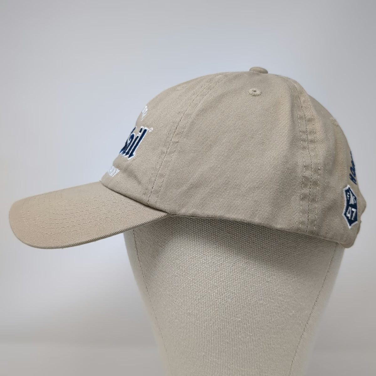'47 Baseball Cap Beige Blue White One Size Full Sail Brewing Hood River Oregon