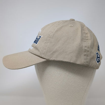 '47 Baseball Cap Beige Blue White One Size Full Sail Brewing Hood River Oregon