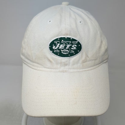 New York Jets NFL Team Apparel Cap White One Size Studded Slideback Logo Hat