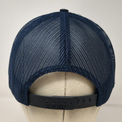 Richardson 112 Trucker Hat Blue One Size Snapback Mesh Back Farnam Patch Logo