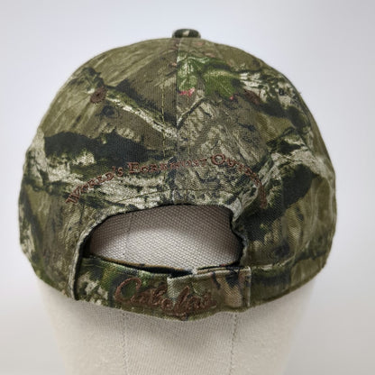 Cabela's Baseball Cap Green Brown Camo One Size Strapback Embroidered Hat