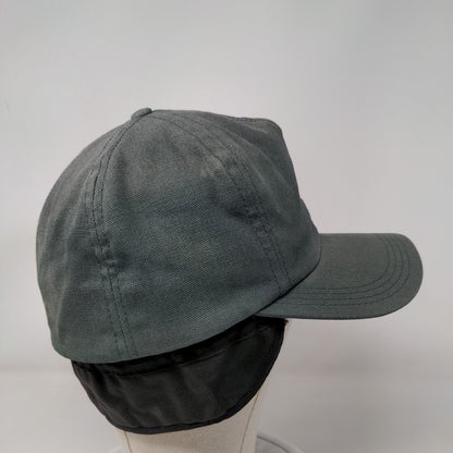 Unbranded Fitted Hat Green Large Neck Flap Solid Blank Outdoor