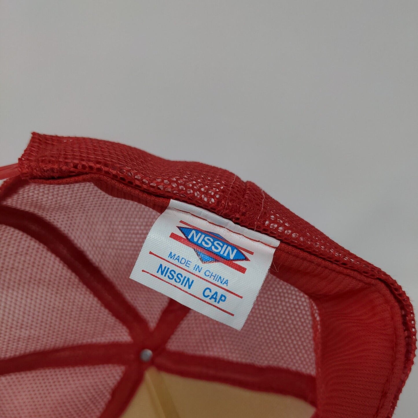 England Truck Snapback Rope Trucker Hat Red OSFA Mesh Back Nissin