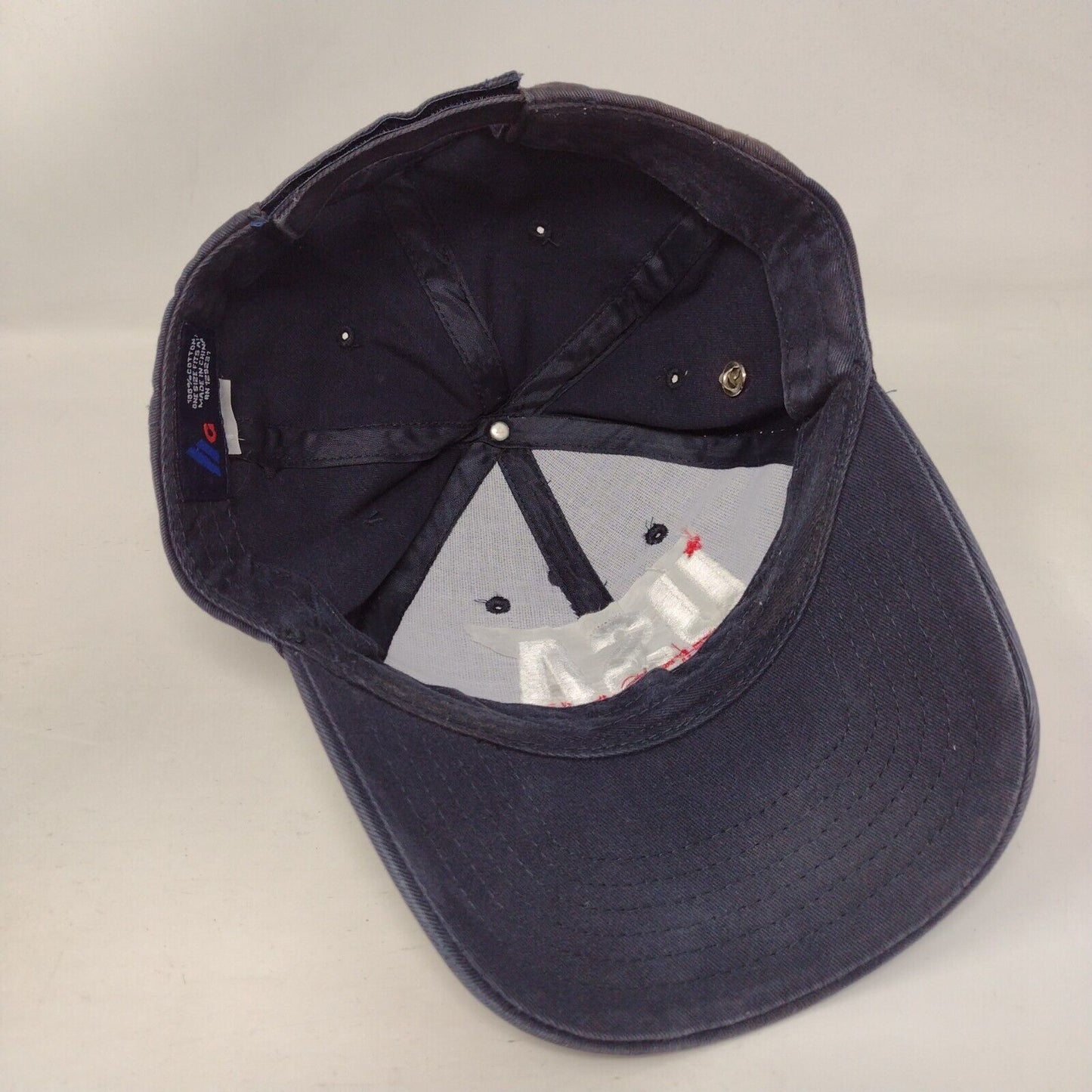 USA Strong Strapback Hat Blue OSFA Embroidered Pink Ribbon St. Luke's