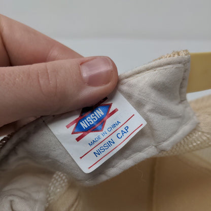 Siuslaw Mo's Florence Oregon Snapback Trucker Hat Tan OSFA Mesh Back Nissin Cap