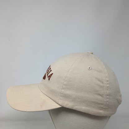 Georgia Slideback Hat Tan One Size Adjustable Solid Embroidered Big X