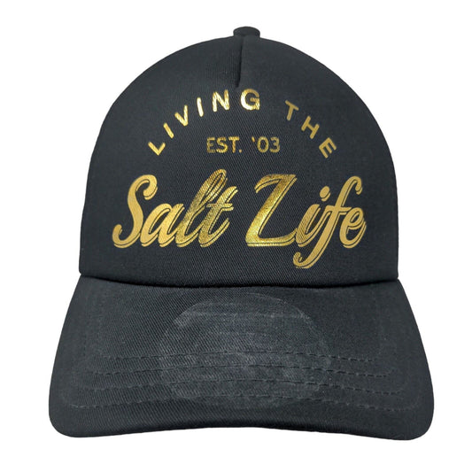 Living The Salt Life Snapback Mesh Back Trucker Hat Multi OSFM Colorblock