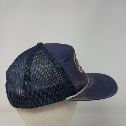 O'Neill Since 1952 Snapback Trucker Hat Blue One Size Mid Profile Mesh Back Rope
