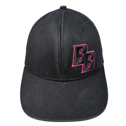 BB Pink Ribbon Cancer Awareness Fitted Hat Black Small Embroidered MyHatGuy.com